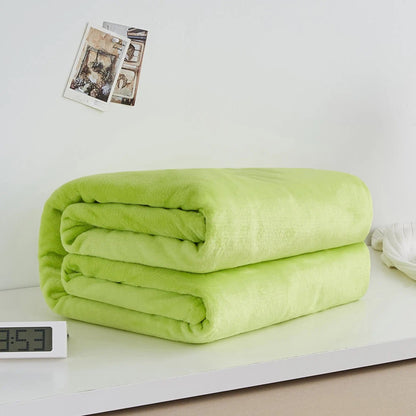 Luxury Flannel Coral Fleece Blanket – Ultra-Soft & Lightweight Comfort Green / 180X200cm by Simple Homes