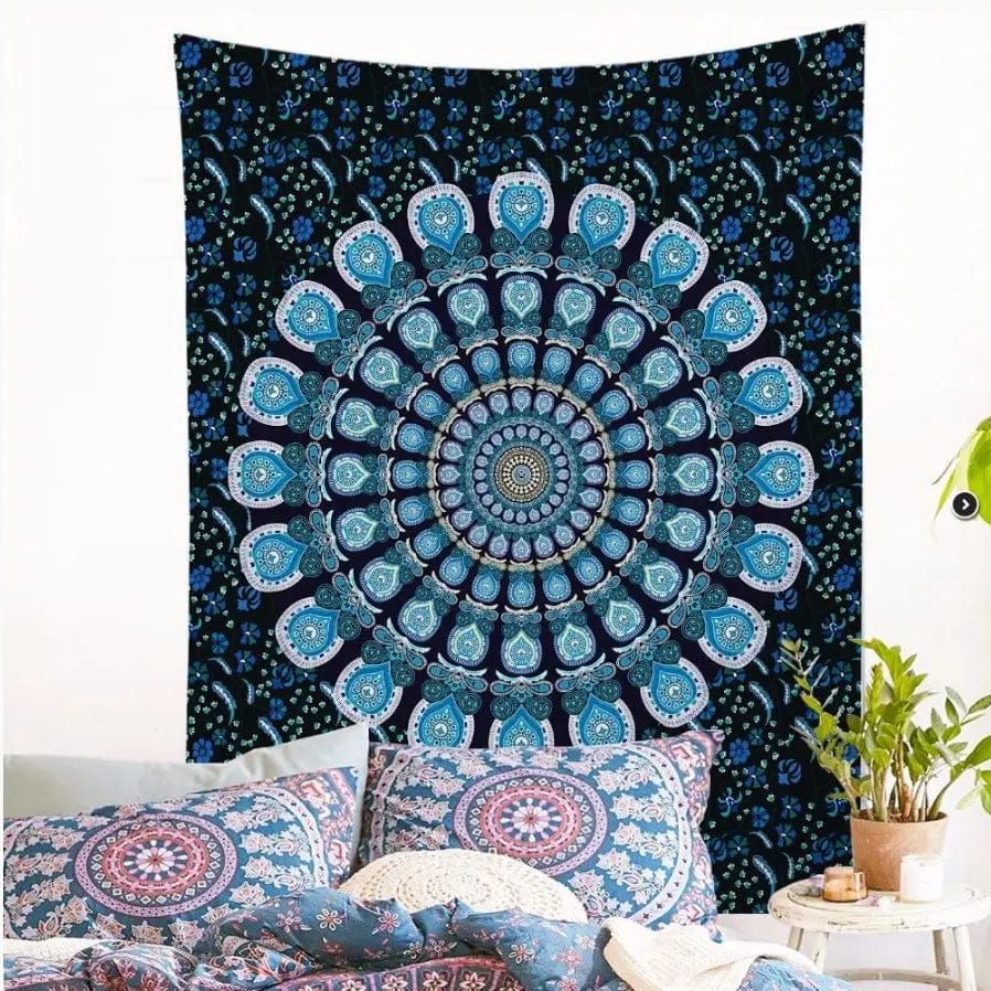 Mandala Glow – Bohemian Wall Tapestry by Simple Homes