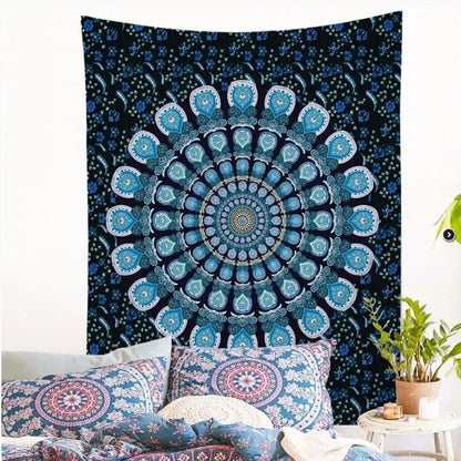 Mandala Glow – Bohemian Wall Tapestry by Simple Homes