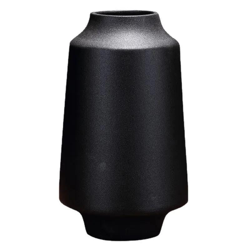 Matte Black Nordic Ceramic Vases – Elegant Flower Arrangement Decor by Simple Homes