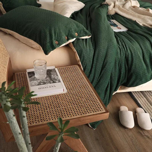 Milk Fiber Luxe Bedding Set –Premium Collection Bed Sheet Dark Green / 150cm by Simple Homes