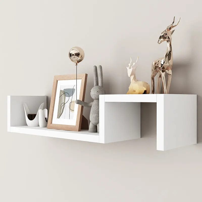 Minimalist Wall Shelf Display Set A Layer Of White by Simple Homes