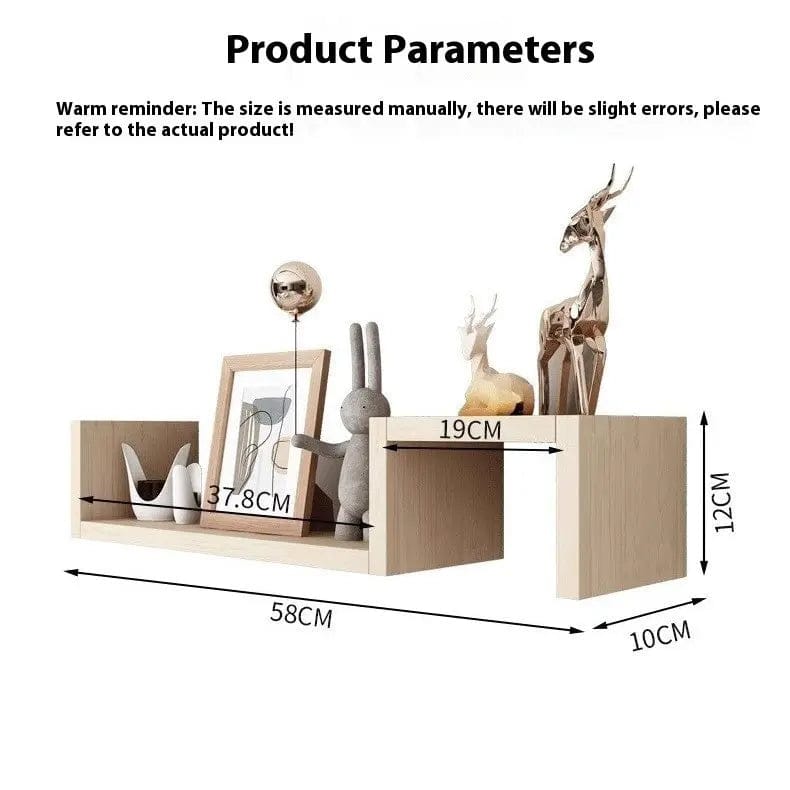 Minimalist Wall Shelf Display Set A Layer Of Wood Color by Simple Homes