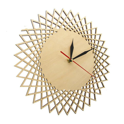 Modern Geometric Wooden Wall Clock – Minimalist Decorative Timepiece for Living Room & Office Photo Color by Simple Homes