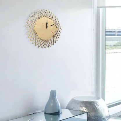 Modern Geometric Wooden Wall Clock – Minimalist Decorative Timepiece for Living Room & Office Photo Color by Simple Homes