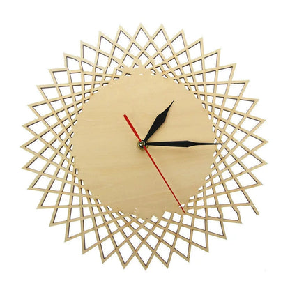 Modern Geometric Wooden Wall Clock – Minimalist Decorative Timepiece for Living Room & Office Photo Color by Simple Homes
