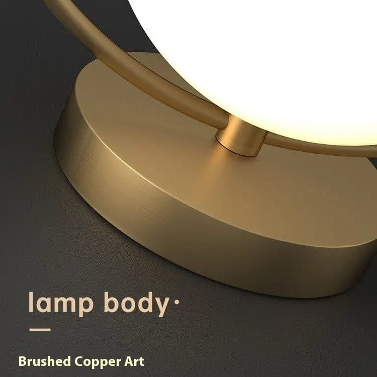 Modern Halo Orb LED Bedside Lamp – Minimalist Nightstand Light by Simple Homes