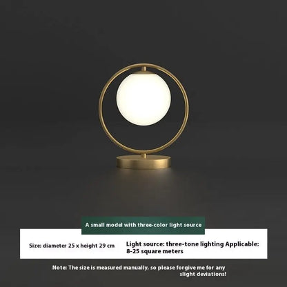 Modern Halo Orb LED Bedside Lamp – Minimalist Nightstand Light Without Bulb / Type A by Simple Homes