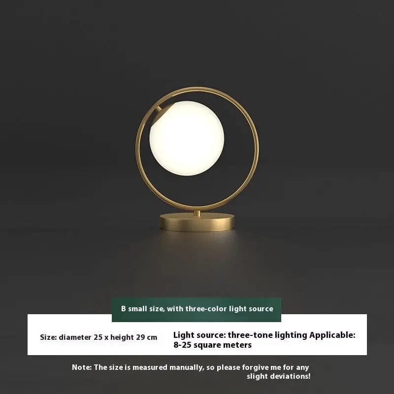 Modern Halo Orb LED Bedside Lamp – Minimalist Nightstand Light Without Bulb / Type B by Simple Homes