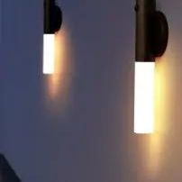 Modern LED Induction Night Light – Motion Sensor Wall Lamp with Plexiglass Shade Brown2pcs by Simple Homes