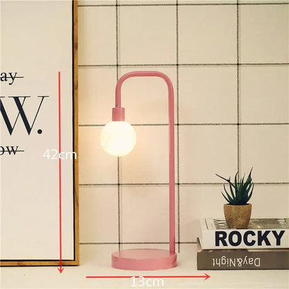 Modern Nordic Copper Wire Wall Lamp 01 Pink by Simple Homes