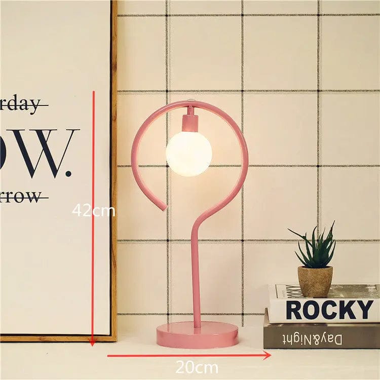 Modern Nordic Copper Wire Wall Lamp 03 Pink by Simple Homes