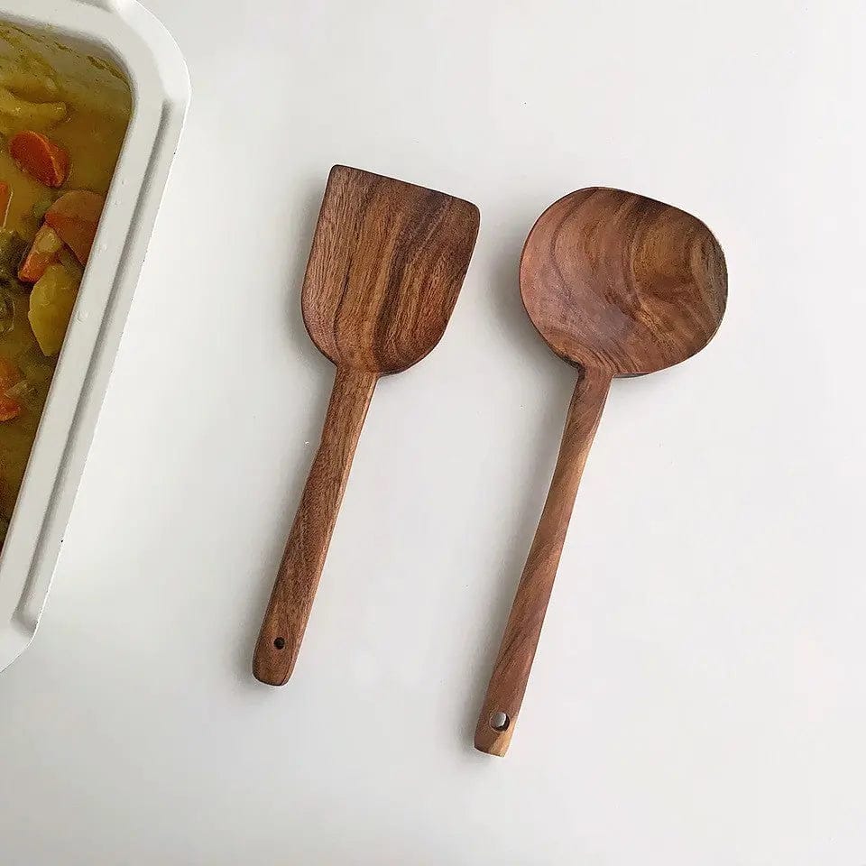 Modern Teak Cooking Utensils by Simple Homes