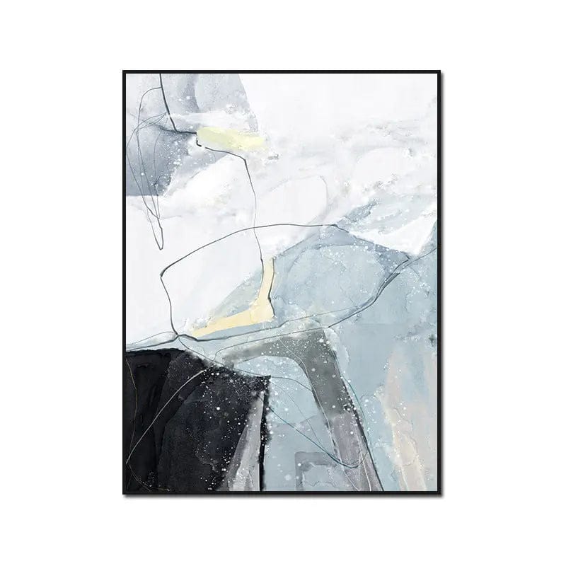 Modern Watercolor Wall Art – Abstract Canvas Print Blue / B / 10x15cm by Simple Homes