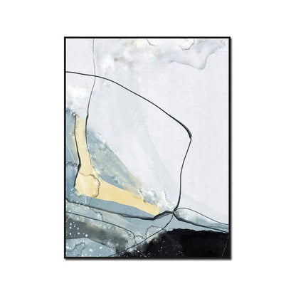 Modern Watercolor Wall Art – Abstract Canvas Print Blue / C / 30x40cm by Simple Homes