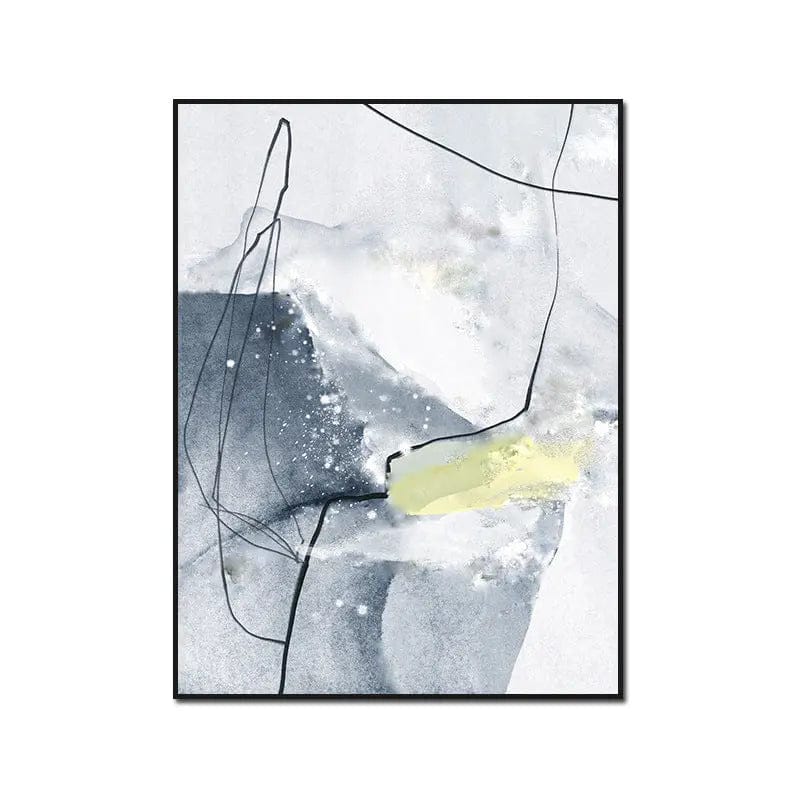 Modern Watercolor Wall Art – Abstract Canvas Print Blue / D / 13x18cm by Simple Homes