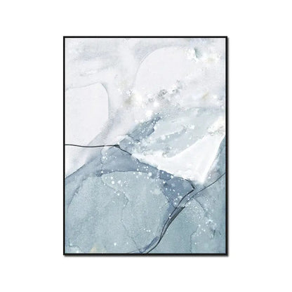 Modern Watercolor Wall Art – Abstract Canvas Print Blue / E / 13x18cm by Simple Homes