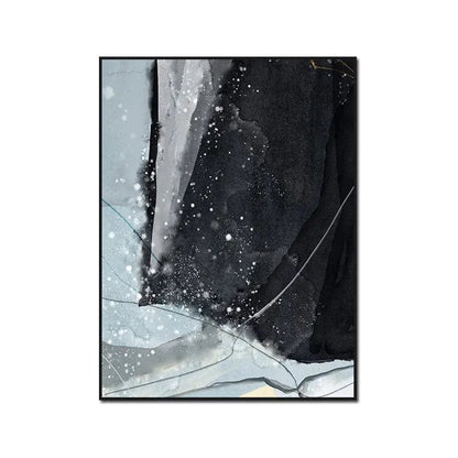 Modern Watercolor Wall Art – Abstract Canvas Print Blue / F / 13x18cm by Simple Homes