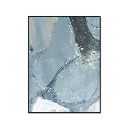 Modern Watercolor Wall Art – Abstract Canvas Print Blue / H / 10x15cm by Simple Homes
