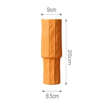 Morandi Geometric Ceramic Vase – Textured Elegance 1style by Simple Homes