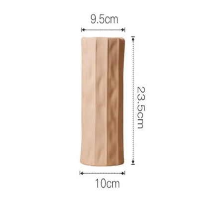 Morandi Geometric Ceramic Vase – Textured Elegance 2style by Simple Homes