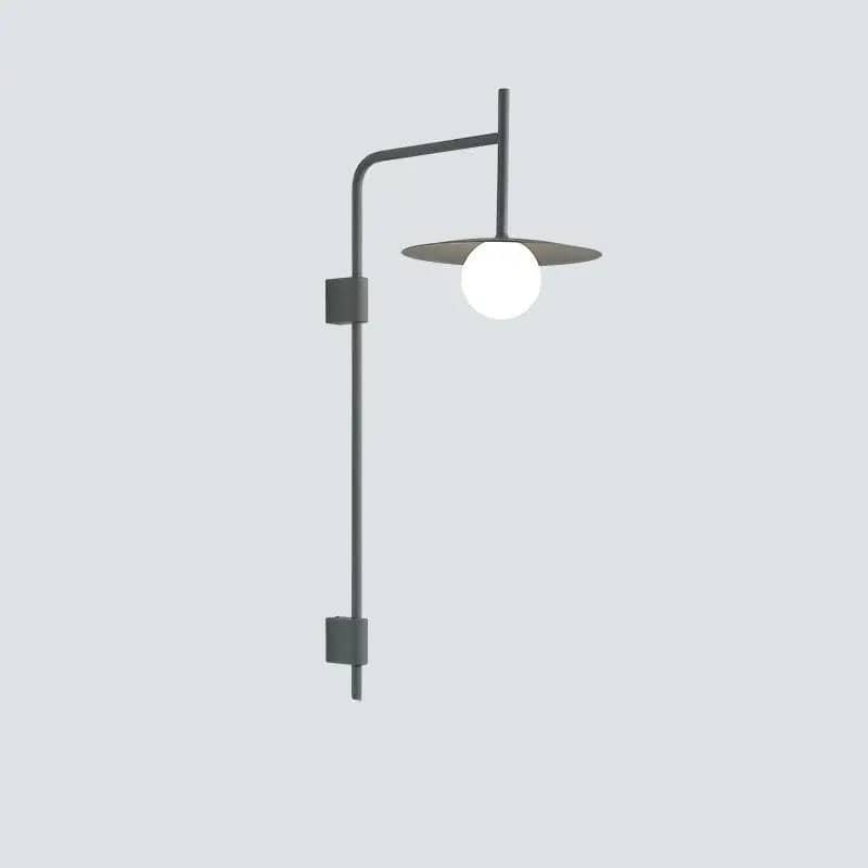 NordGlow™ Nordic Wall Light – Minimalist Iron Sconce for Bedroom & Living Room Grey rocker arm by Simple Homes