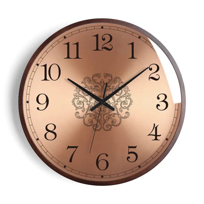 Nordic Elegance Wooden Wall Clock Rose gold / 10 inches by Simple Homes