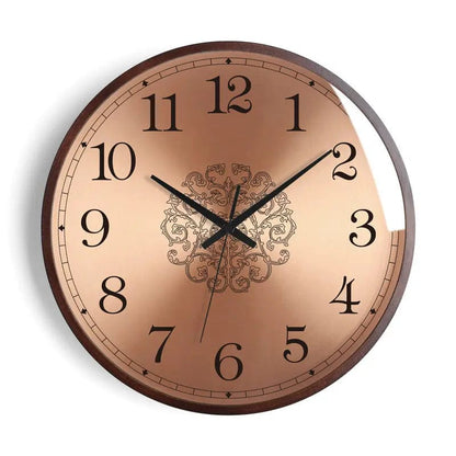 Nordic Elegance Wooden Wall Clock Rose gold / 10 inches by Simple Homes