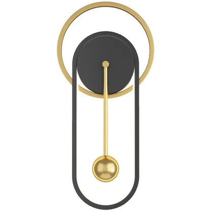 Nordic Minimalist Modern Halo LED Wall Clock Lamp – Dual-Light Decorative Wall Fixture by Simple Homes