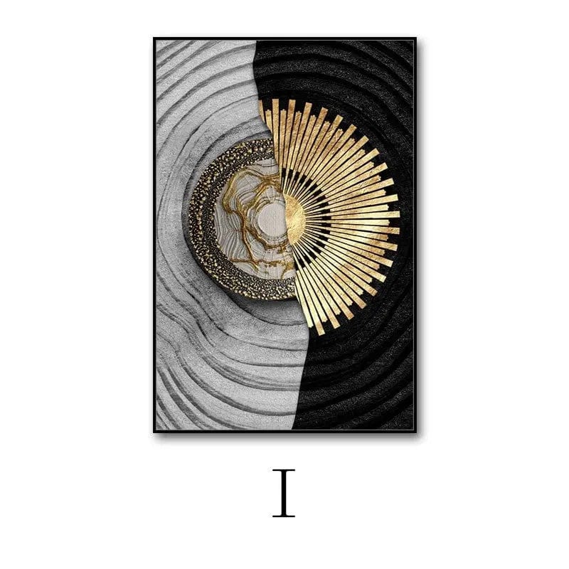 NovaForm™ Abstract Wall Art – Modern Canvas Painting with Aluminum Frame I / 50x 70 PS Wooden Frame Canvas by Simple Homes