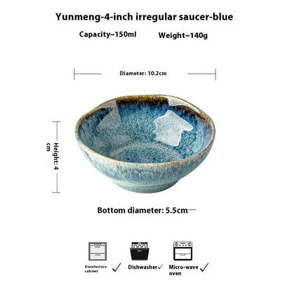 Ocean Glaze – Irregular Ceramic Bowl & Plate Collection 4 inch saucer by Simple Homes