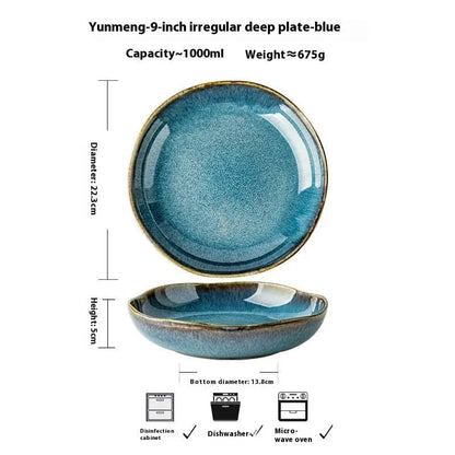 Ocean Glaze – Irregular Ceramic Bowl & Plate Collection Nine inch deep dish by Simple Homes