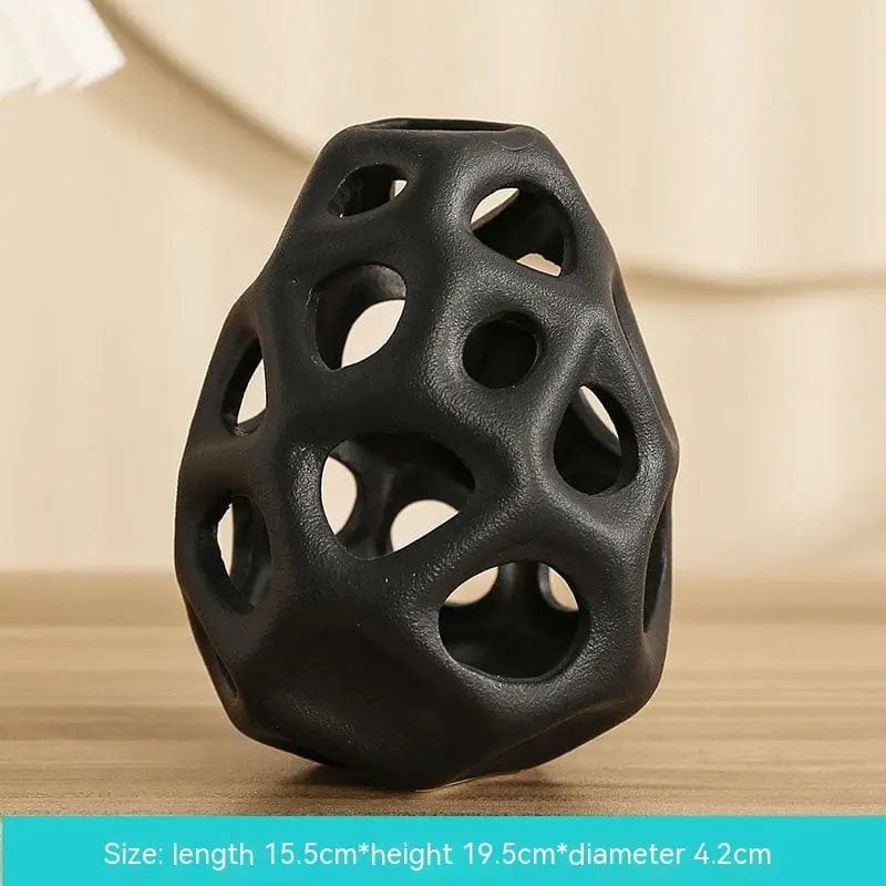 Porcelain Orbit Sculptures Black Large by Simple Homes