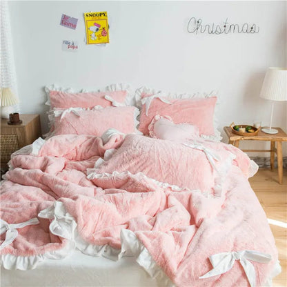 Princess Dreams Four-Piece Bed Set Pink / 1.2M by Simple Homes