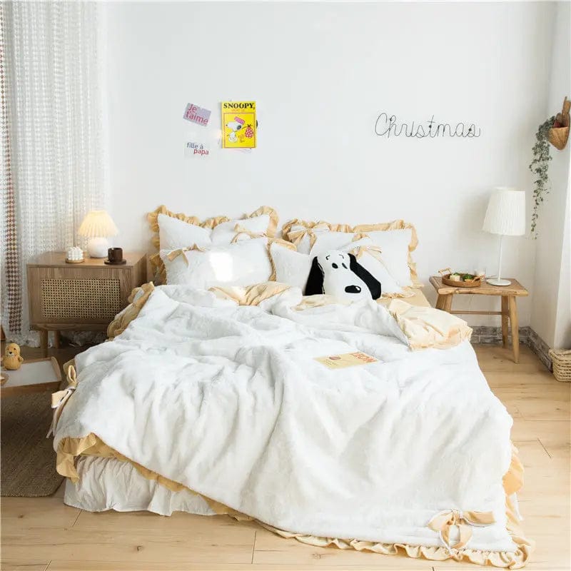 Princess Dreams Four-Piece Bed Set White / 1.2M by Simple Homes