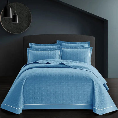 Pure Cotton Twill Bed Sheet – Elegant Comfort in Every Thread Blue / 245x250 by Simple Homes