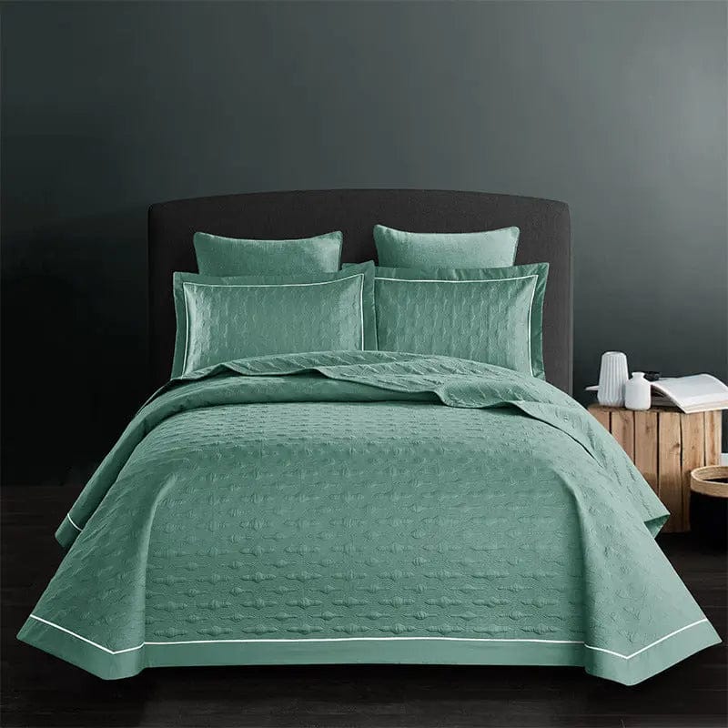 Pure Cotton Twill Bed Sheet – Elegant Comfort in Every Thread Green / 245x250 by Simple Homes