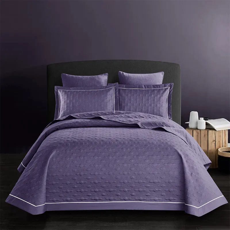 Pure Cotton Twill Bed Sheet – Elegant Comfort in Every Thread Purple / 245x250 by Simple Homes