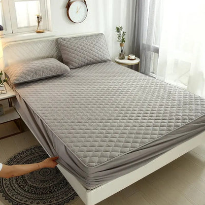 Quilted Comfort Satin Bedspread Grey / 90X200cm by Simple Homes
