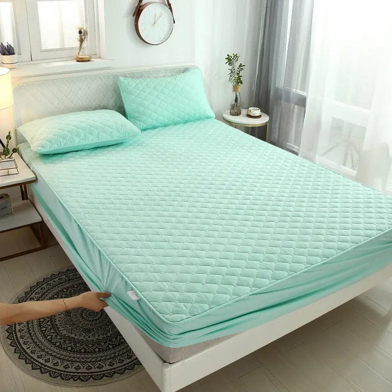 Quilted Comfort Satin Bedspread Light Green / 90X200cm by Simple Homes