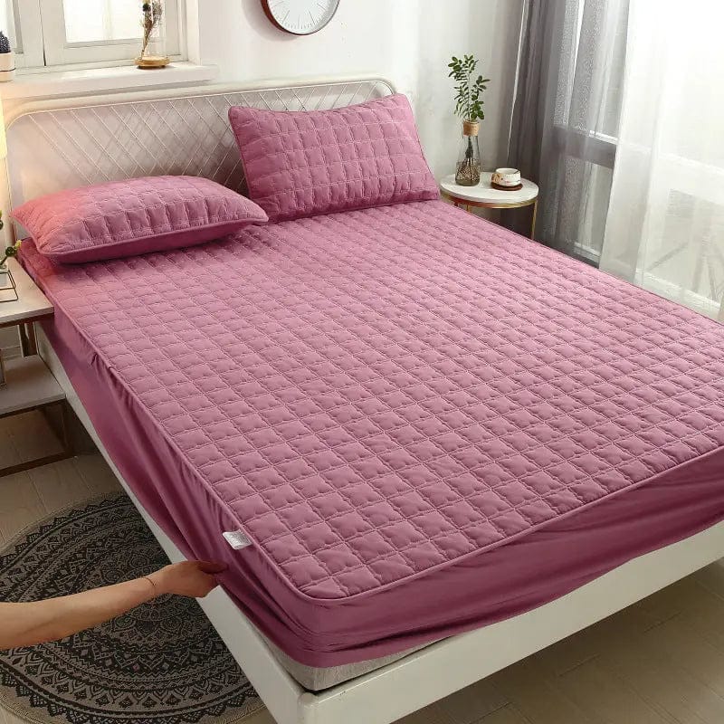 Quilted Comfort Satin Bedspread Purple / 90X200cm by Simple Homes