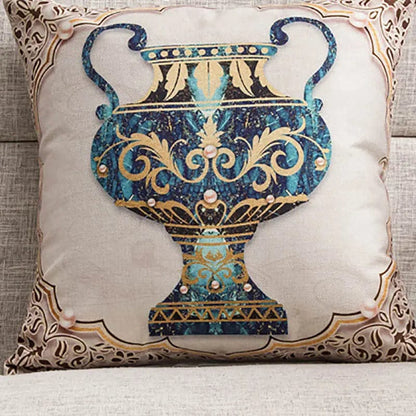 Regal Elephant Tapestry Cushion Cover Bronze cup by Simple Homes