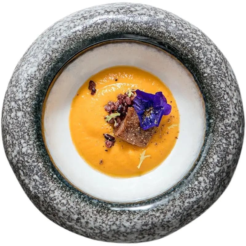 Rustic Rope-Handled Ceramic Bowl-Retro Artisan Collection by Simple Homes