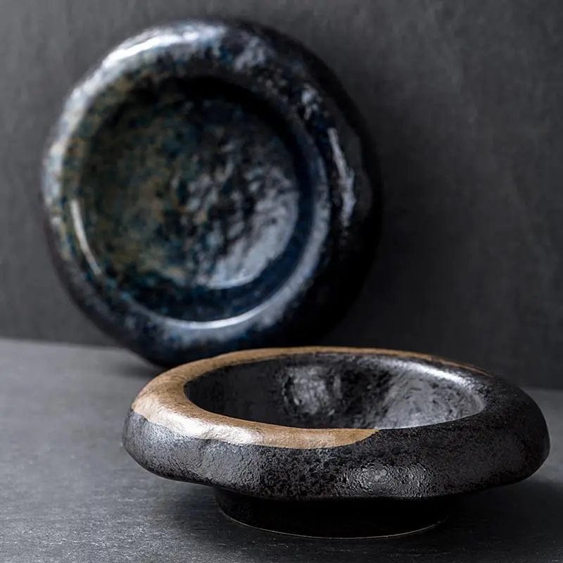 Rustic Rope-Handled Ceramic Bowl-Retro Artisan Collection by Simple Homes