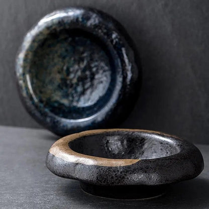 Rustic Rope-Handled Ceramic Bowl-Retro Artisan Collection by Simple Homes