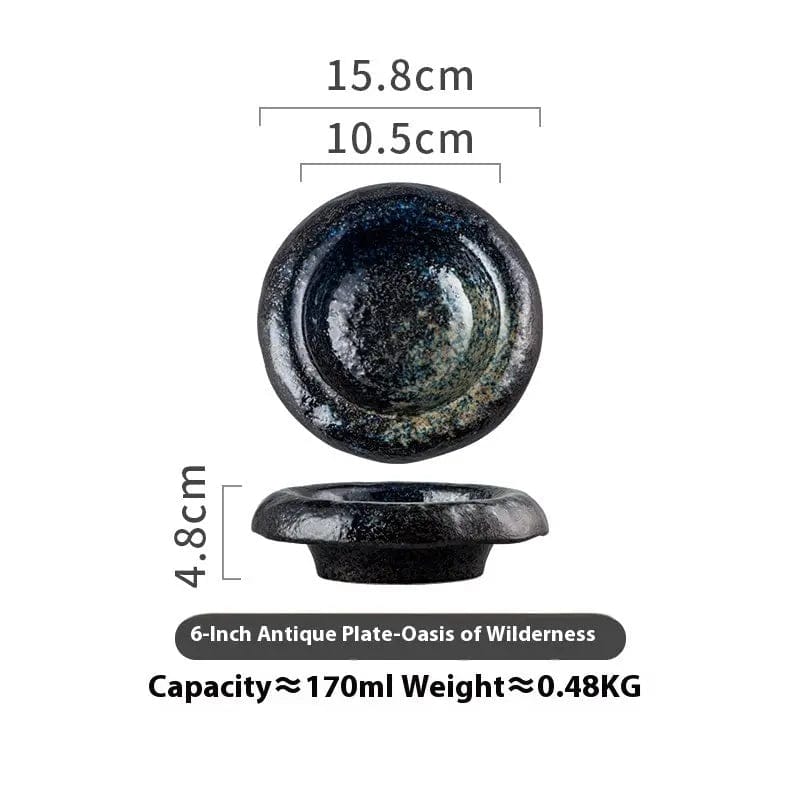 Rustic Rope-Handled Ceramic Bowl-Retro Artisan Collection Wilderness Oasis by Simple Homes