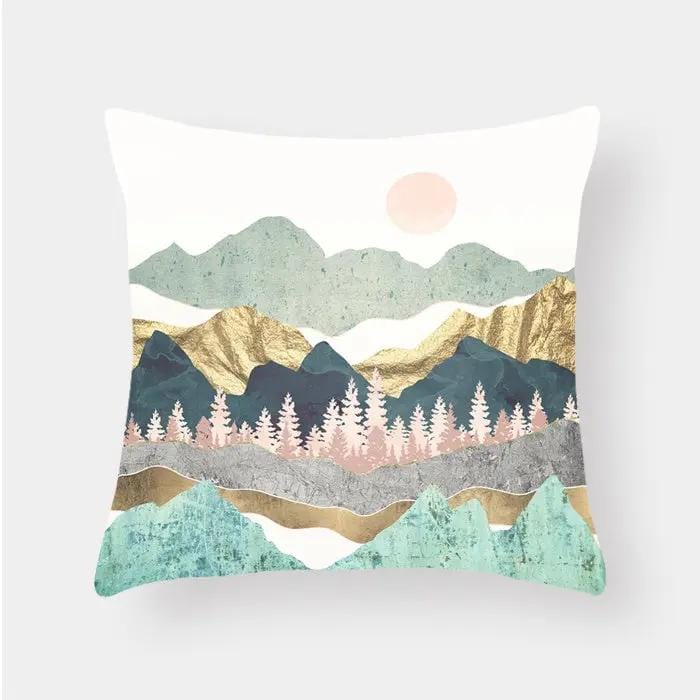 Scenic Landscape Decorative Cushion Cover – Boho Modern Pillowcase 11color by Simple Homes