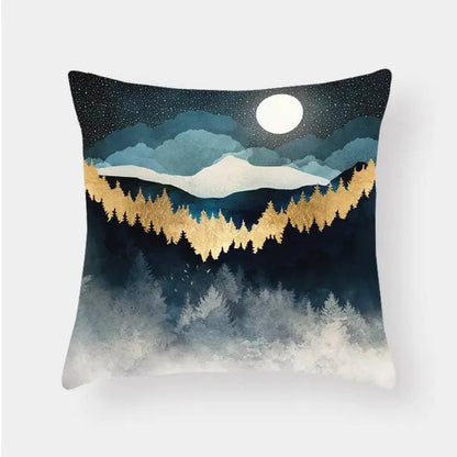 Scenic Landscape Decorative Cushion Cover – Boho Modern Pillowcase 12color by Simple Homes