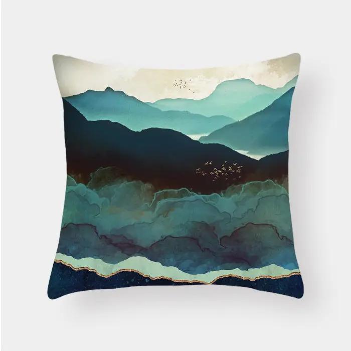 Scenic Landscape Decorative Cushion Cover – Boho Modern Pillowcase 14color by Simple Homes