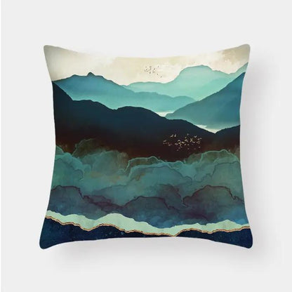 Scenic Landscape Decorative Cushion Cover – Boho Modern Pillowcase 14color by Simple Homes